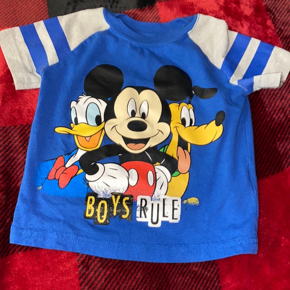 Boys Rule Disney shirt Donald Mickey and Pluto
